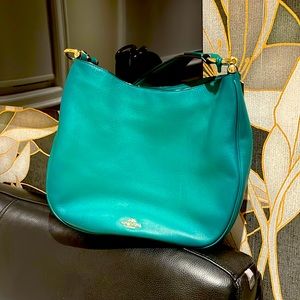 Emerald green coach purse, amazing condition
